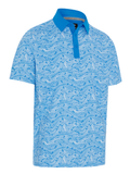 Callaway Hex Marble Polo - Brilliant Blue