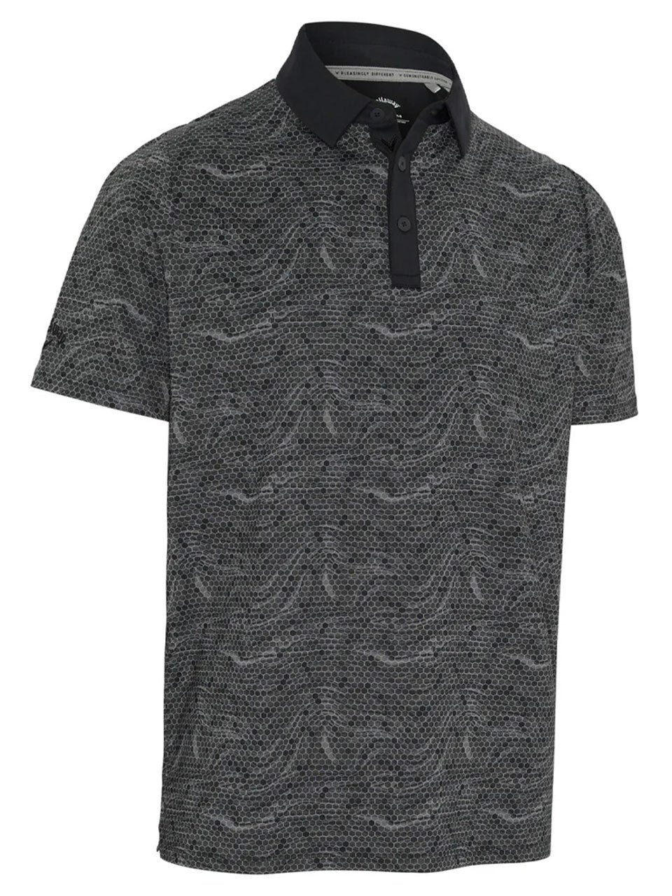 Callaway Hex Marble Polo - Caviar