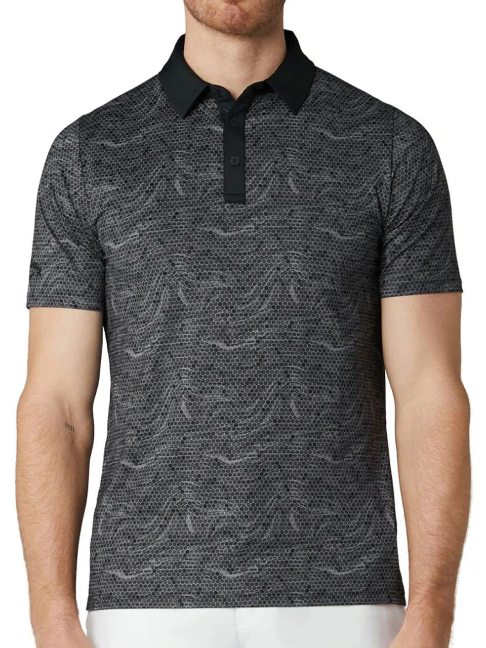 Callaway Hex Marble Polo - Caviar