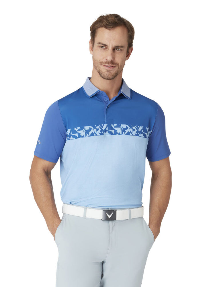 Callaway Oxford Block Polo - Galaxy Blue