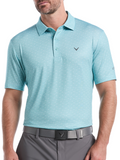 Callaway Pro Spin All Over Chev Printed Polo (Relaxed Fit) - Aquifer