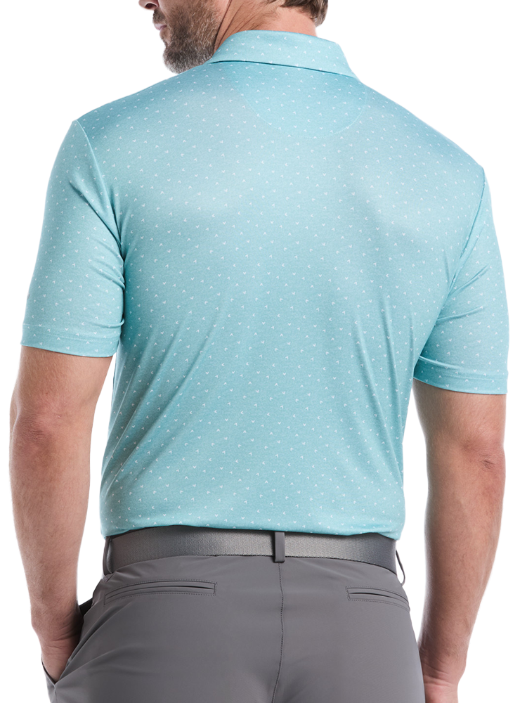 Callaway Pro Spin All Over Chev Printed Polo (Relaxed Fit) - Aquifer