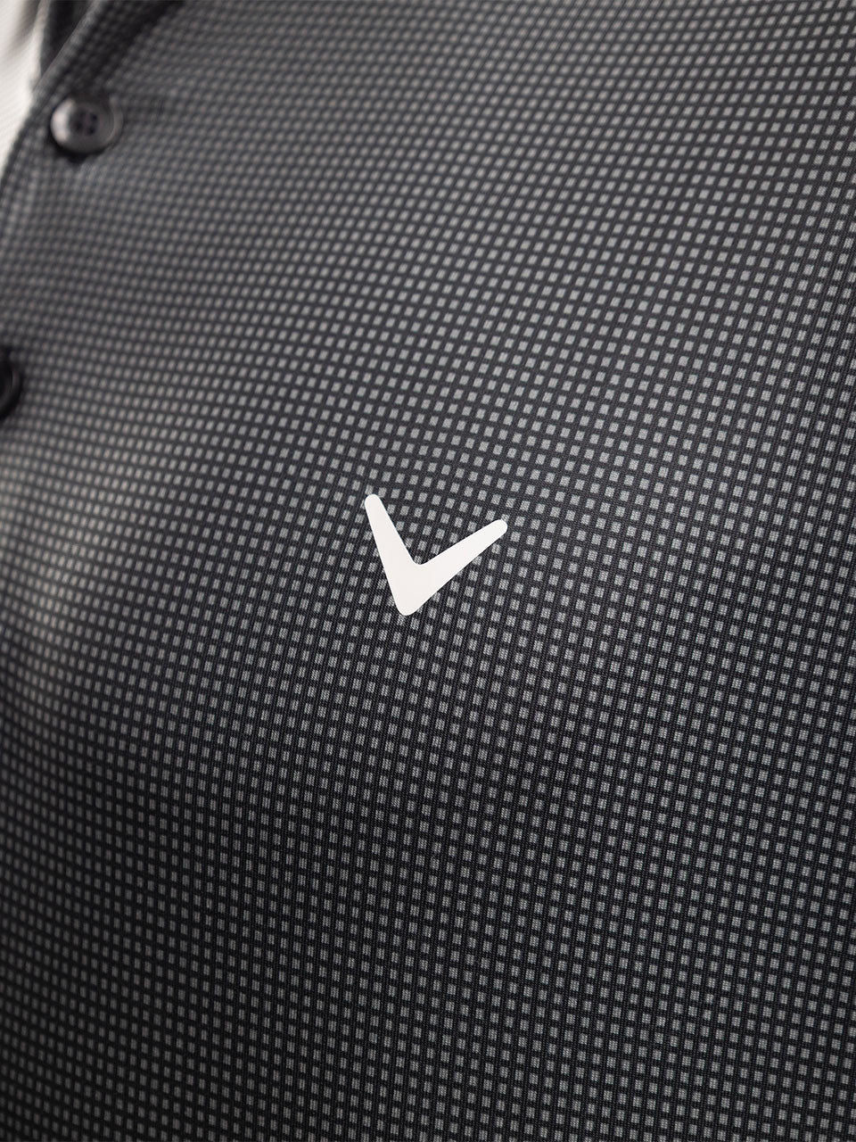 Callaway Pro Spin Gingham Polo (Relaxed Fit) - Caviar