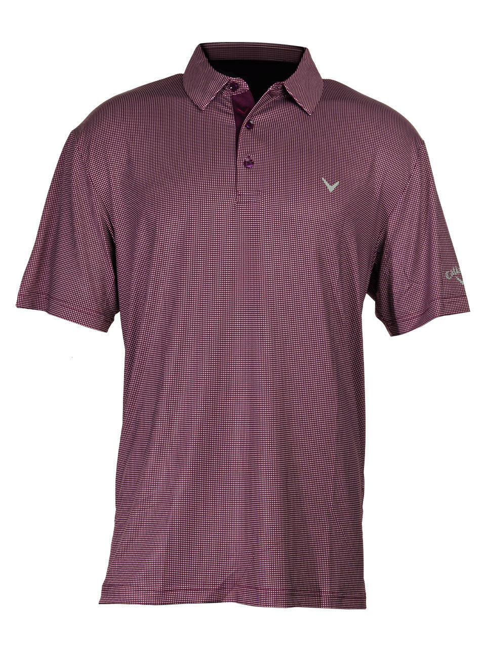 Callaway Pro Spin Gingham Polo (Relaxed Fit) - Grape Wine