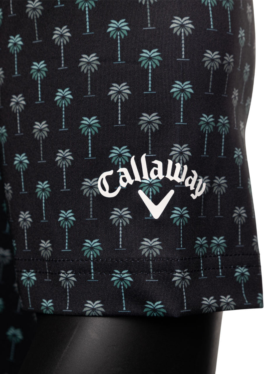 Callaway Pro Spin Multi Palm Print Polo (Relaxed Fit) - Caviar