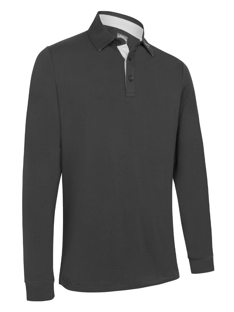 Callaway SwingTech Long Sleeve Performance Polo - Caviar