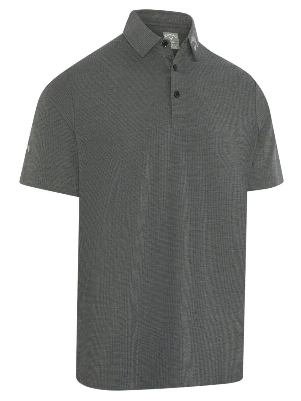 Callaway Ventilated Classic Jacquard Golf Polo - Caviar