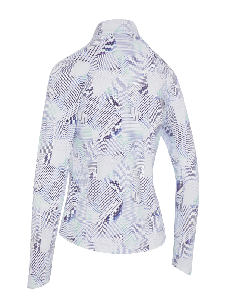 Callaway Women's Active Geo Long Sleeve Sun Protection Top - Bright White