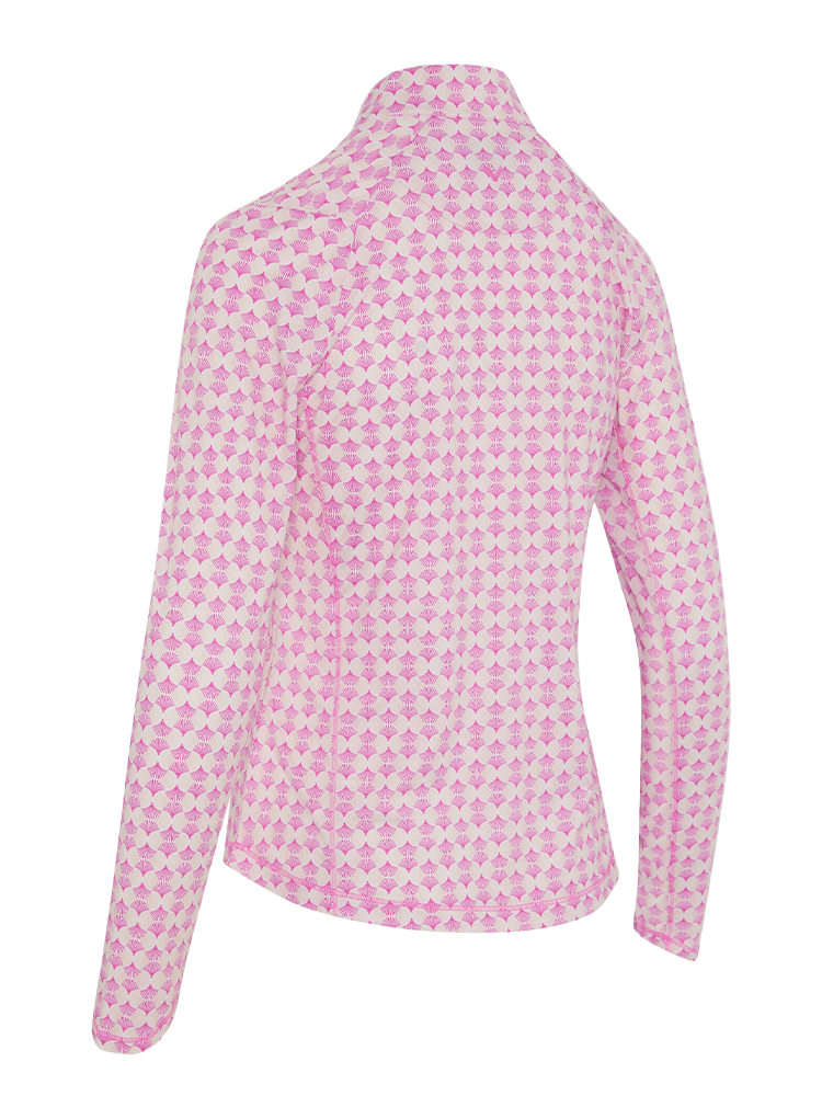 Callaway Women's Deco Geo Long Sleeve Sun Protection Top - Fuchsia Purple