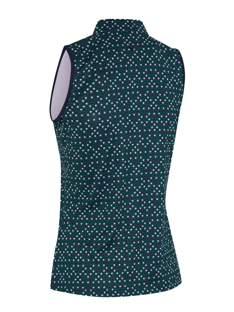 Callaway Women's Framing Geo Sleeveless Polo - Peacoat