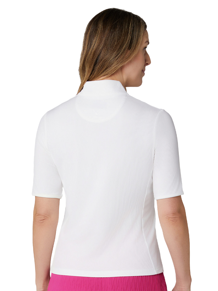 Callaway Women's Rib Play Polo - Brilliant White