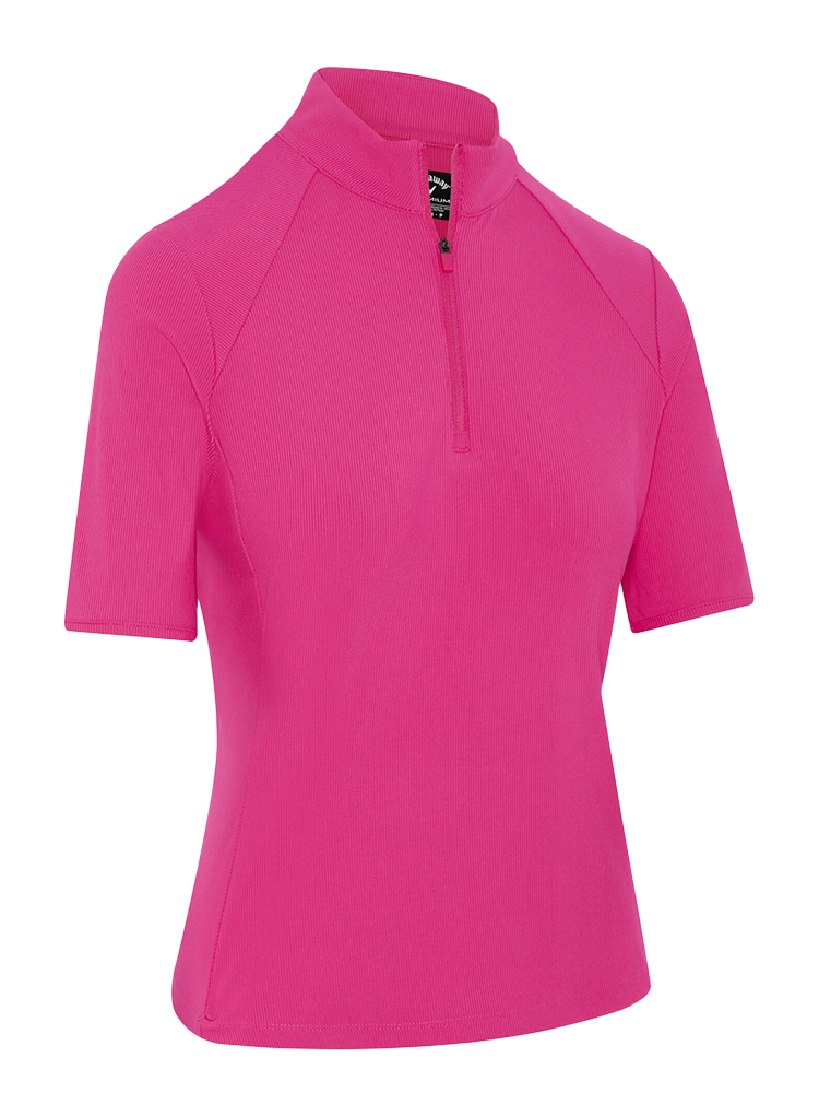 Callaway Women's Rib Play Polo - Fuchsia Purple
