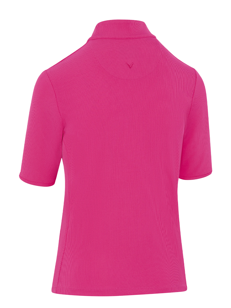 Callaway Women's Rib Play Polo - Fuchsia Purple