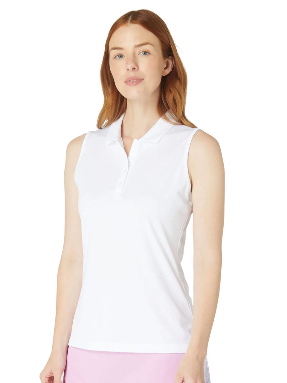 Callaway Women's Tournament Sleeveless Polo - Bright White