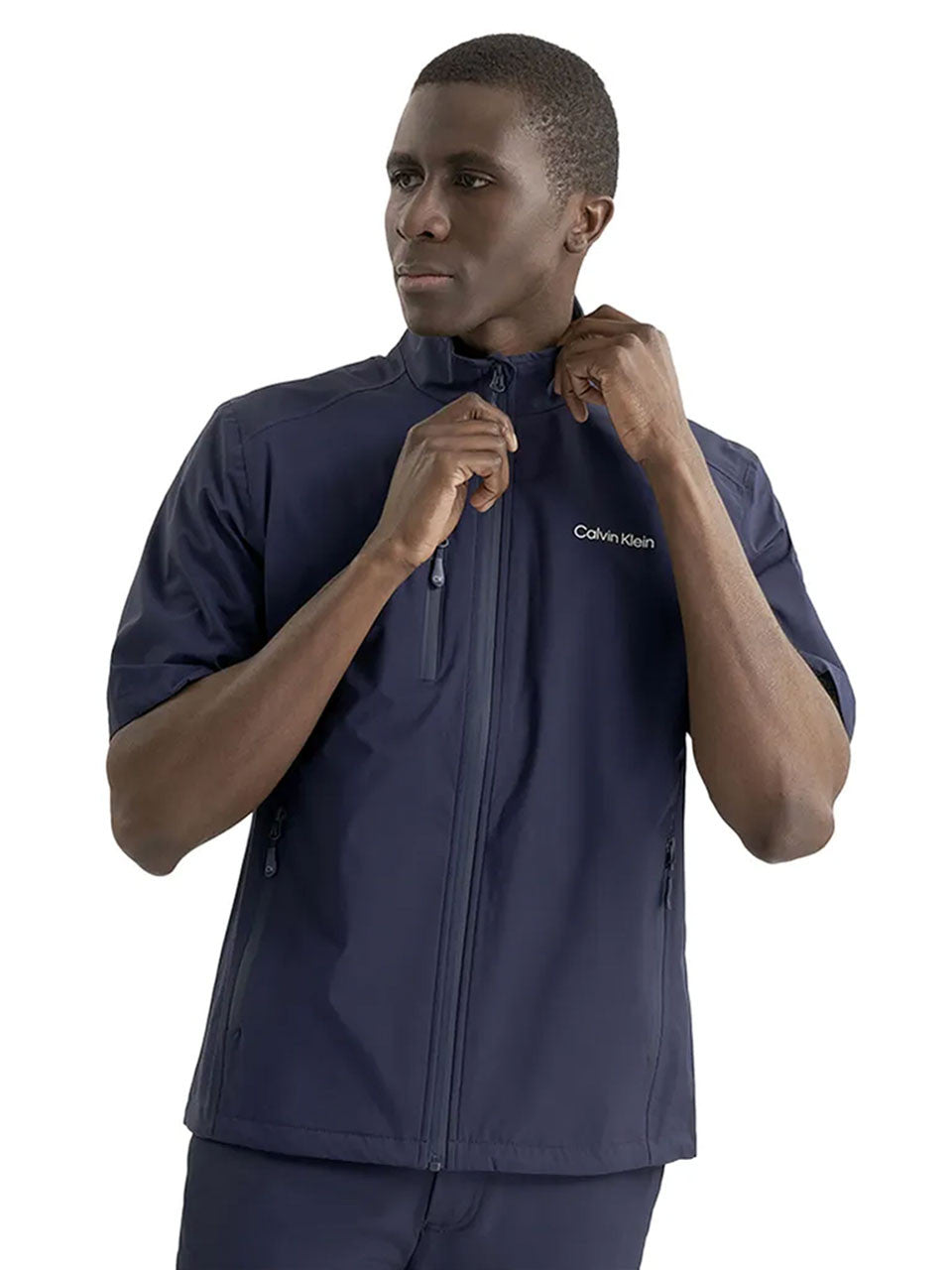 Calvin Klein Acres Short Sleeve Waterproof Jacket - Navy