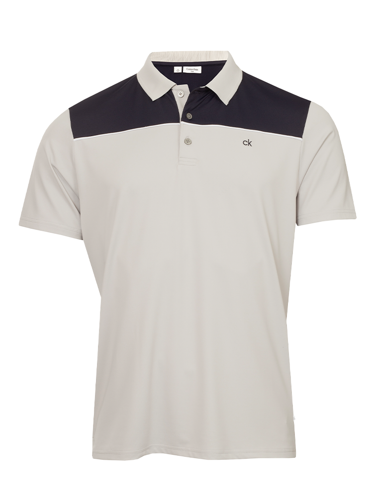 Calvin Klein Baltimore Colour Block Polo - Silver/Navy