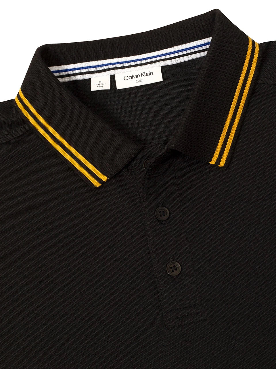 Calvin Klein Campus Tipped Polo - Black/Gold