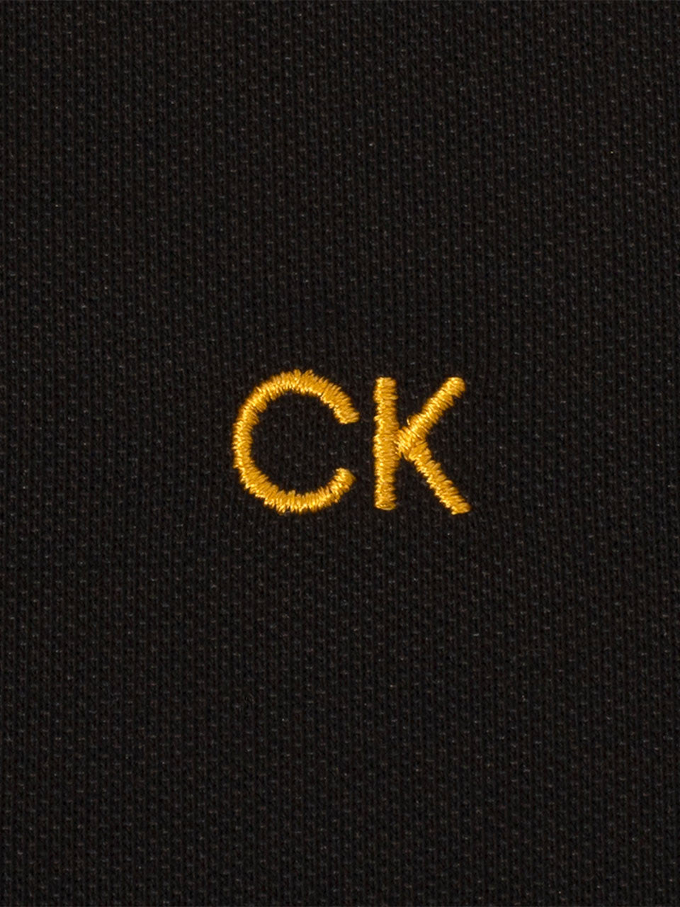 Calvin Klein Campus Tipped Polo - Black/Gold