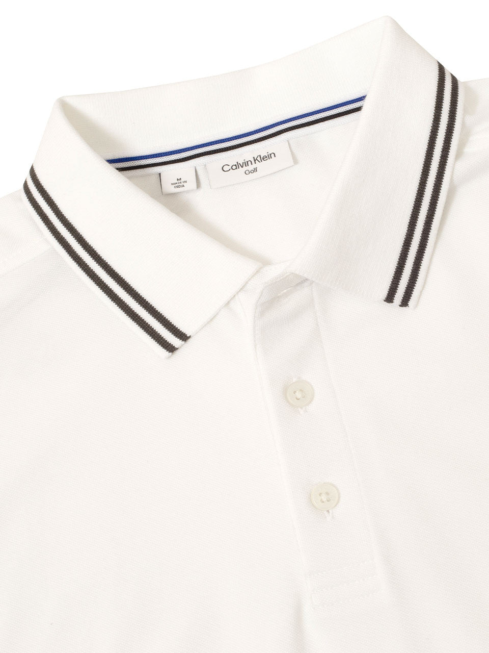 Calvin Klein Campus Tipped Polo - White/Hunter Green