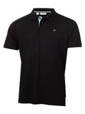 Calvin Klein Cotton Blend Quad Polo - Black