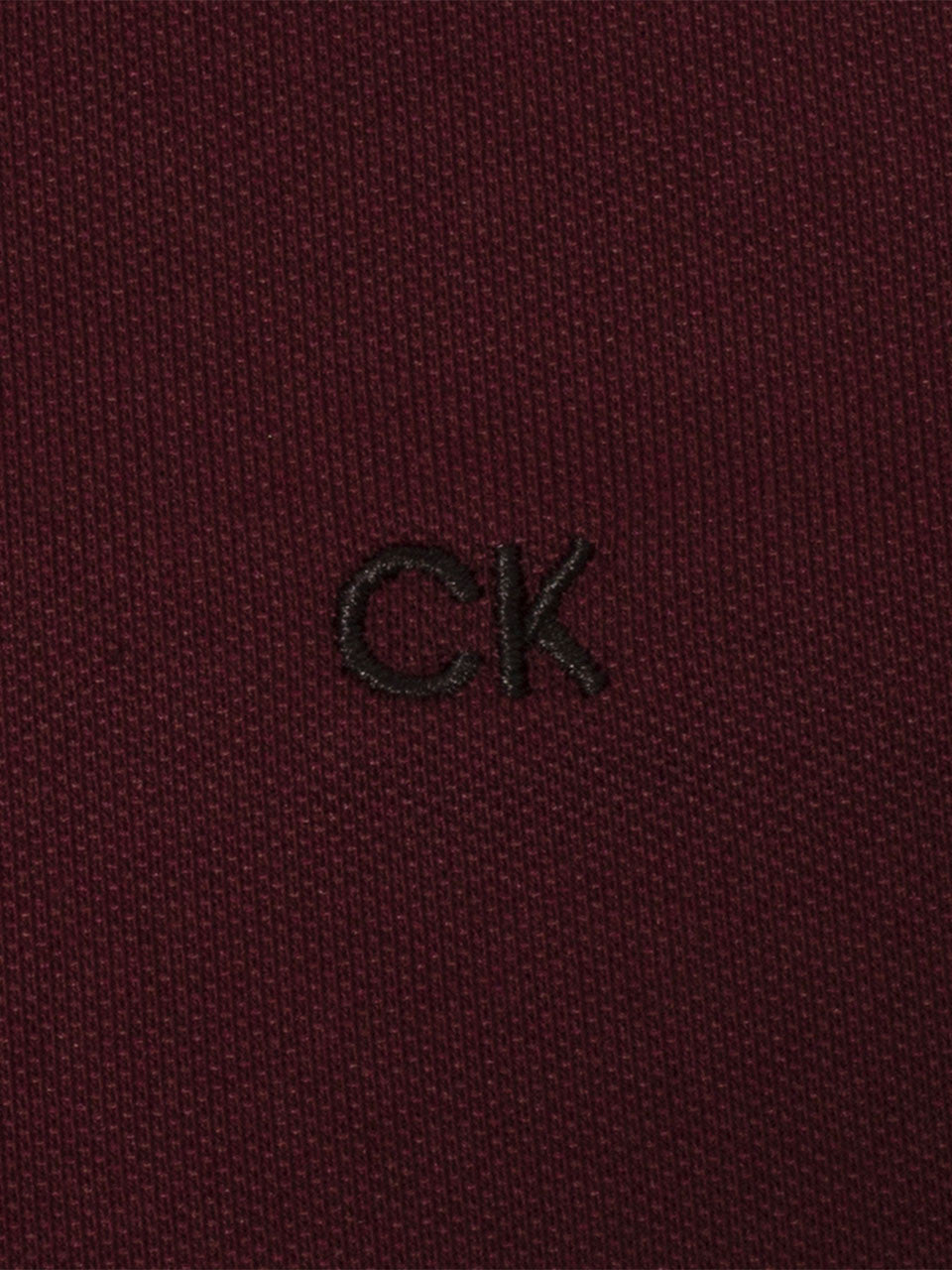 Calvin Klein Cotton Blend Quad Polo - Blackberry