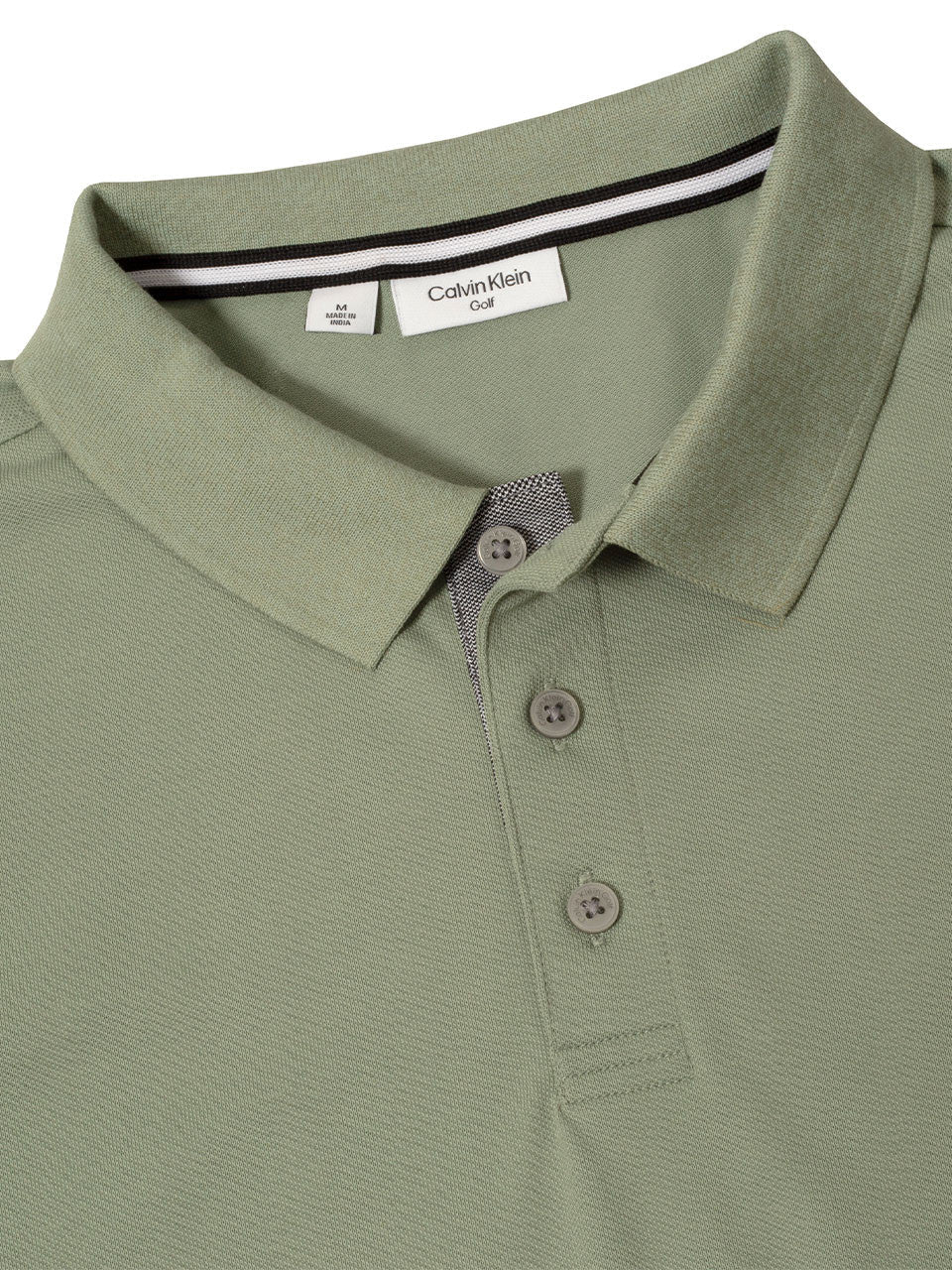 Calvin Klein Cotton Blend Quad Polo - Sage