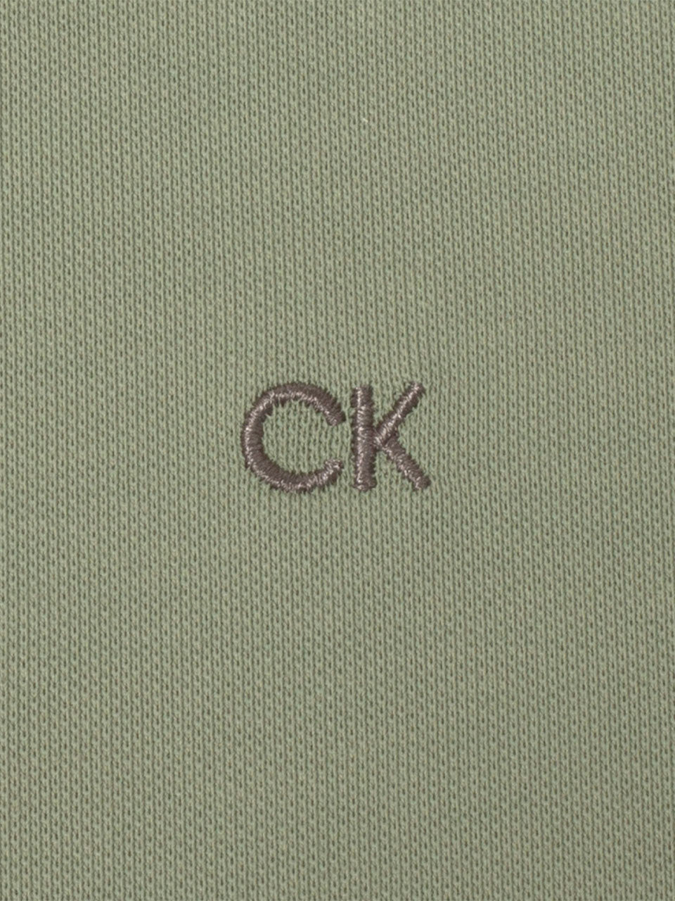 Calvin Klein Cotton Blend Quad Polo - Sage