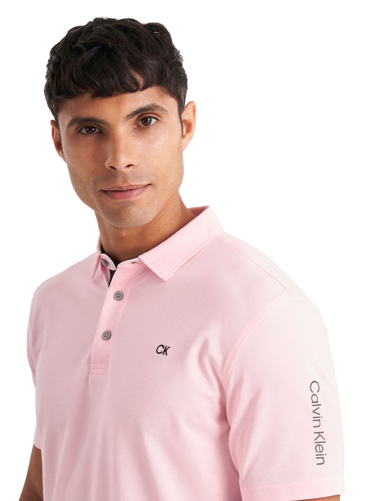 Calvin Klein Cotton Blend Uni Polo - Baby Pink