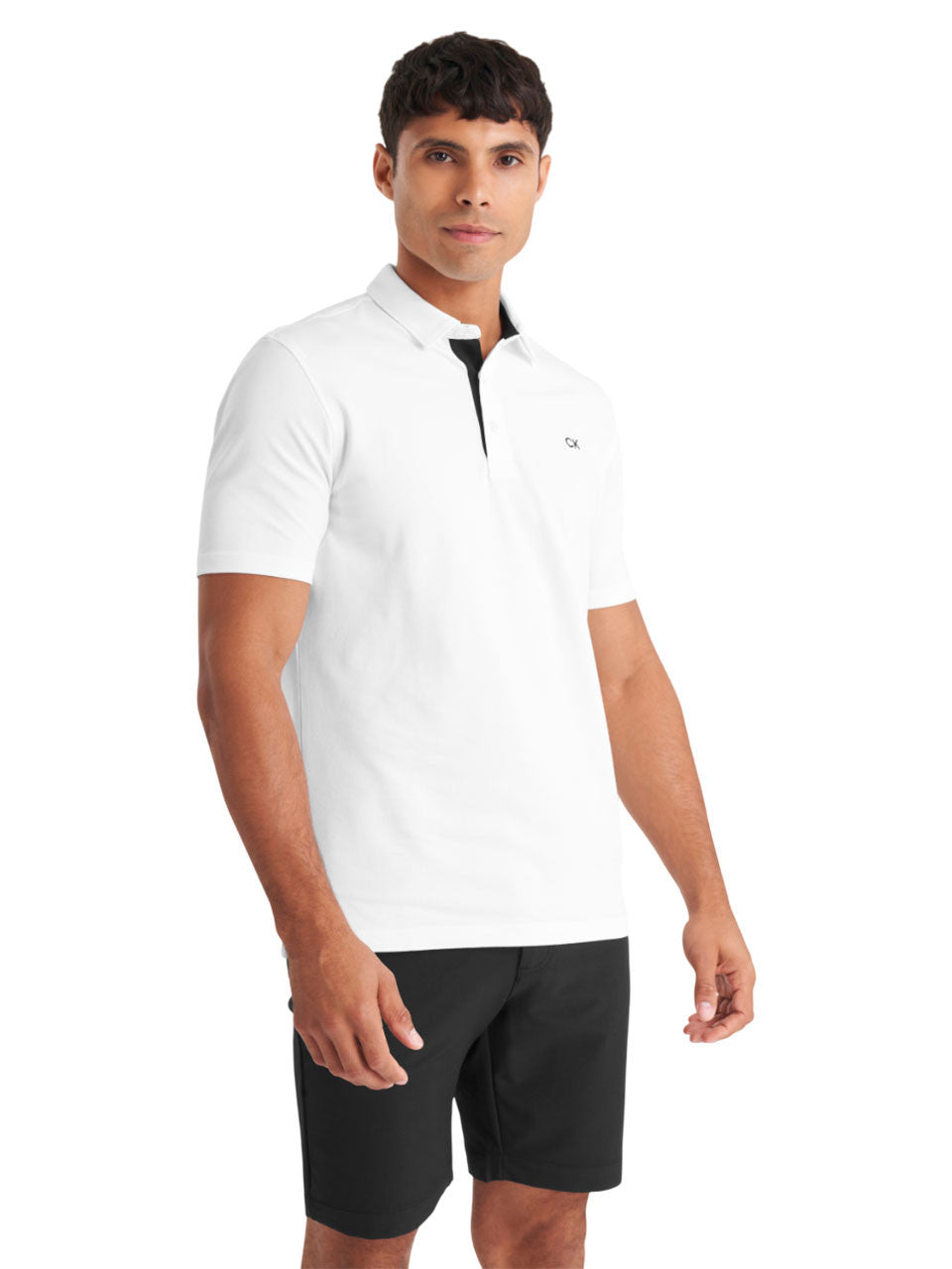 Calvin Klein Cotton Blend Uni Polo - White