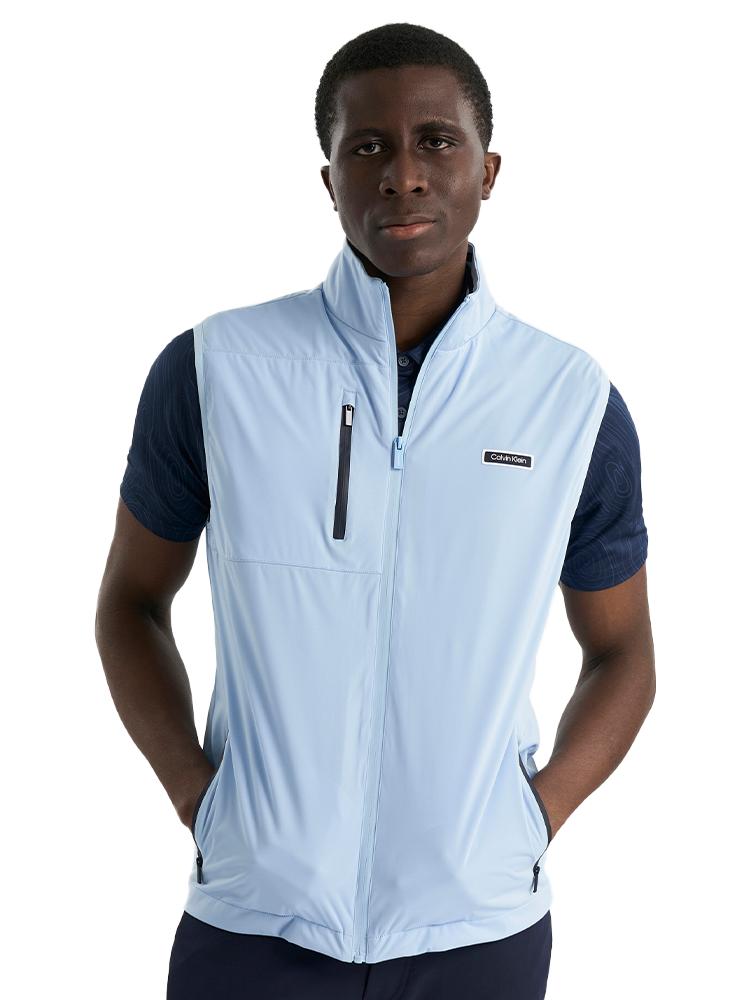 Calvin Klein Deerpark Lightweight Full Zip Gilet - Blue Bell