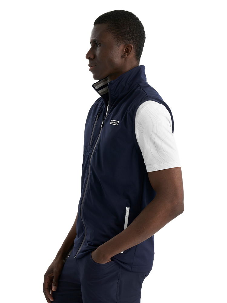Calvin Klein Deerpark Lightweight Full Zip Gilet - Navy