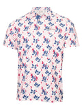 Calvin Klein Fletcher Printed Polo - Baby Pink/Denim