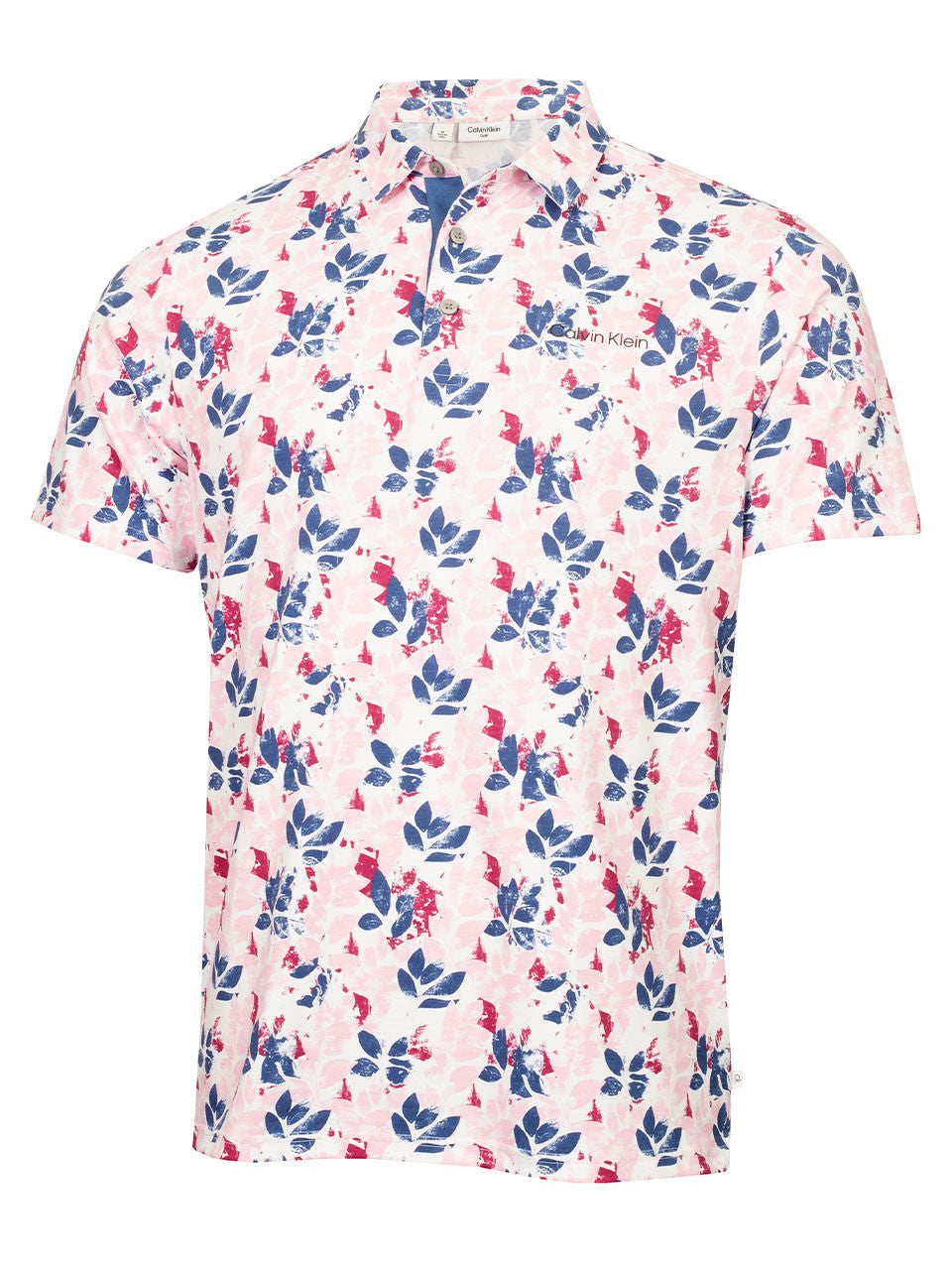 Calvin Klein Fletcher Printed Polo - Baby Pink/Denim