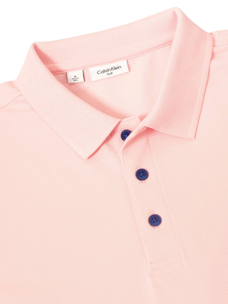 Calvin Klein Mason Cotton Blend Polo - Baby Pink