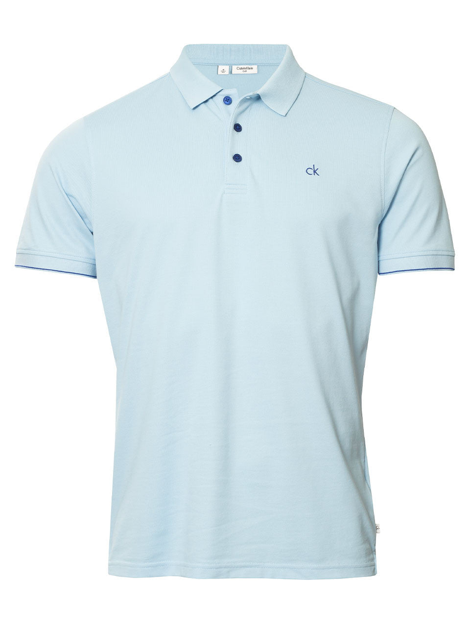 Calvin Klein Mason Cotton Blend Polo - Dusty Blue