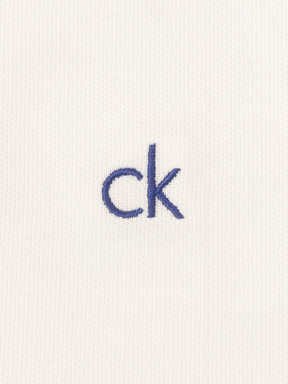 Calvin Klein Mason Cotton Blend Polo - White/Cobalt