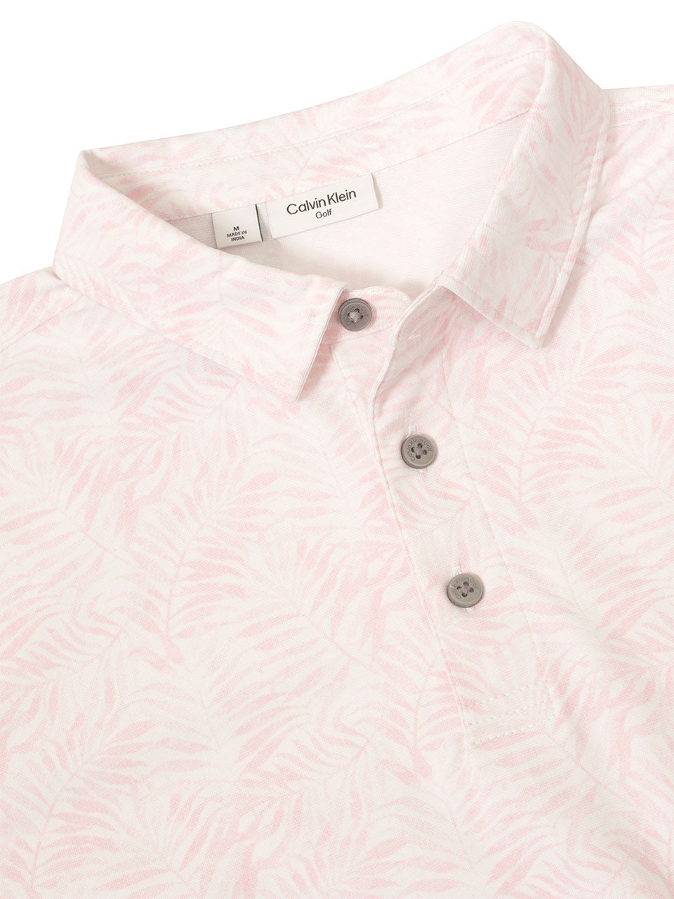 Calvin Klein Palm Printed Polo - Baby Pink