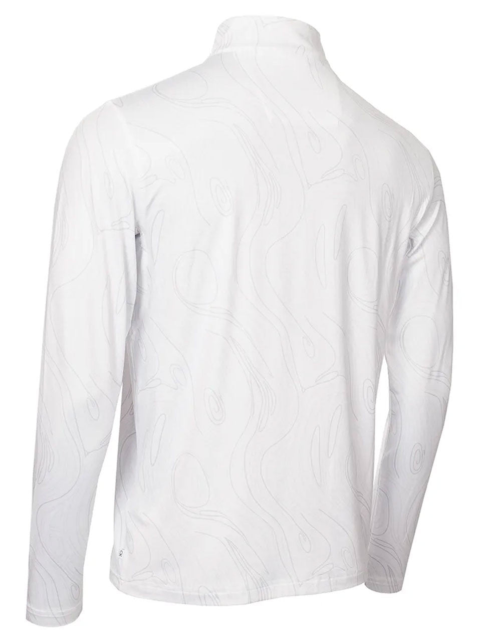 Calvin Klein Printed Newport Half Zip - White Marble