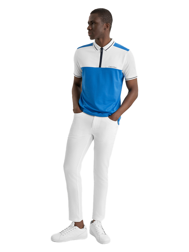 Calvin Klein Springhill Colourblock Polo Shirt - Sapphire