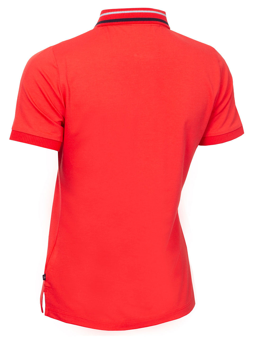 Calvin Klein Womens Alina Short Sleeve Polo - Coral Red