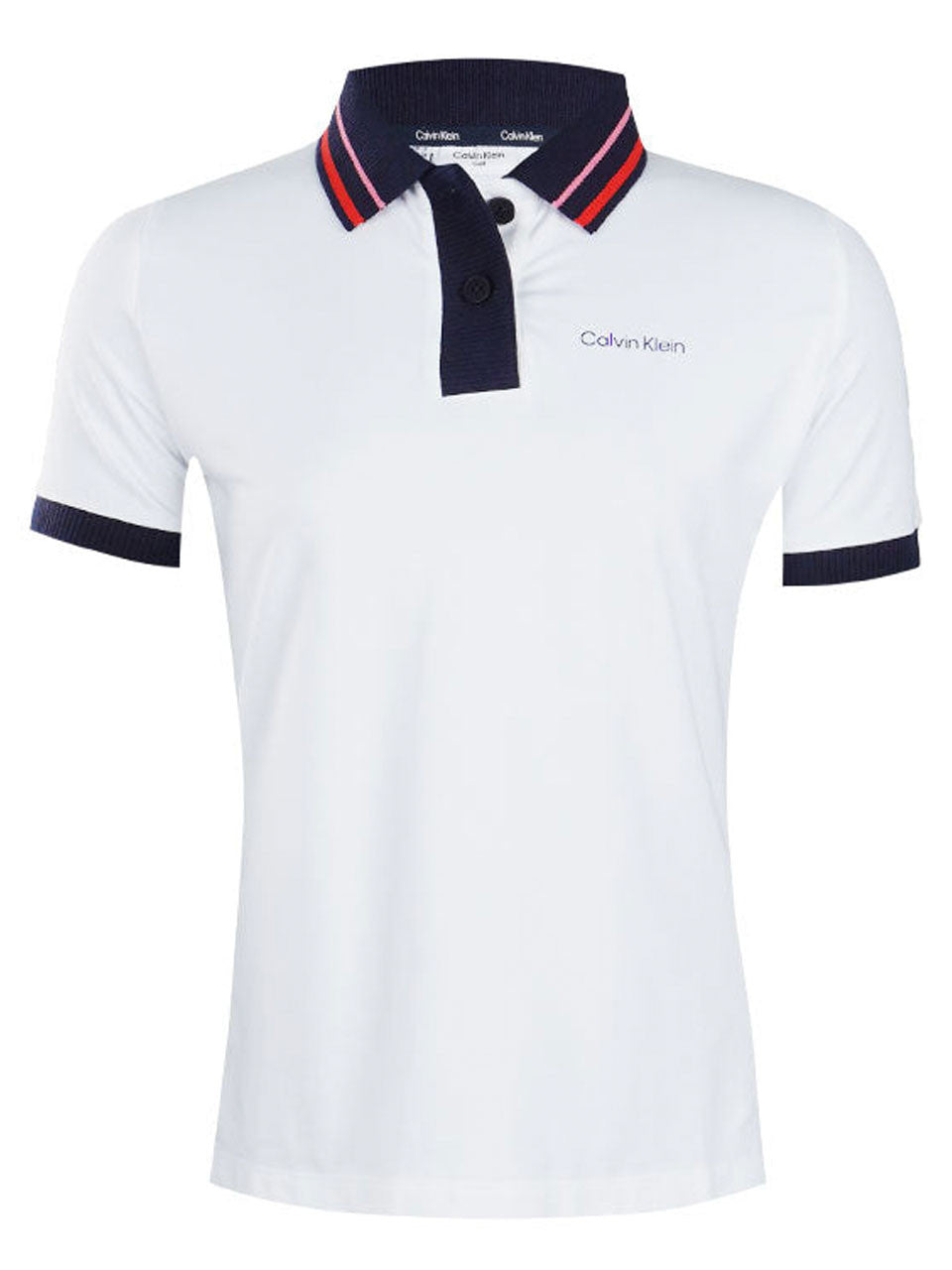 Calvin Klein Womens Alina Short Sleeve Polo - White