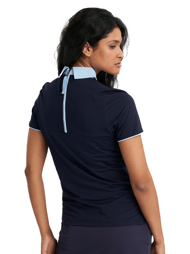 Calvin Klein Womens Brooke Short Sleeve Polo - Navy
