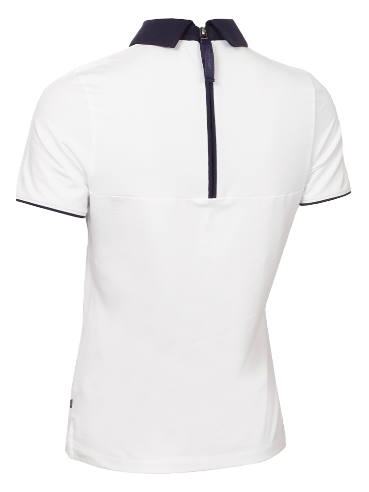Calvin Klein Womens Brooke Short Sleeve Polo - White