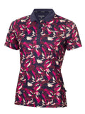 Calvin Klein Womens Brushstroke Printed Polo - Brushstroke Print