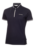 Calvin Klein Womens Camilla Printed Short Sleeve Polo - Navy