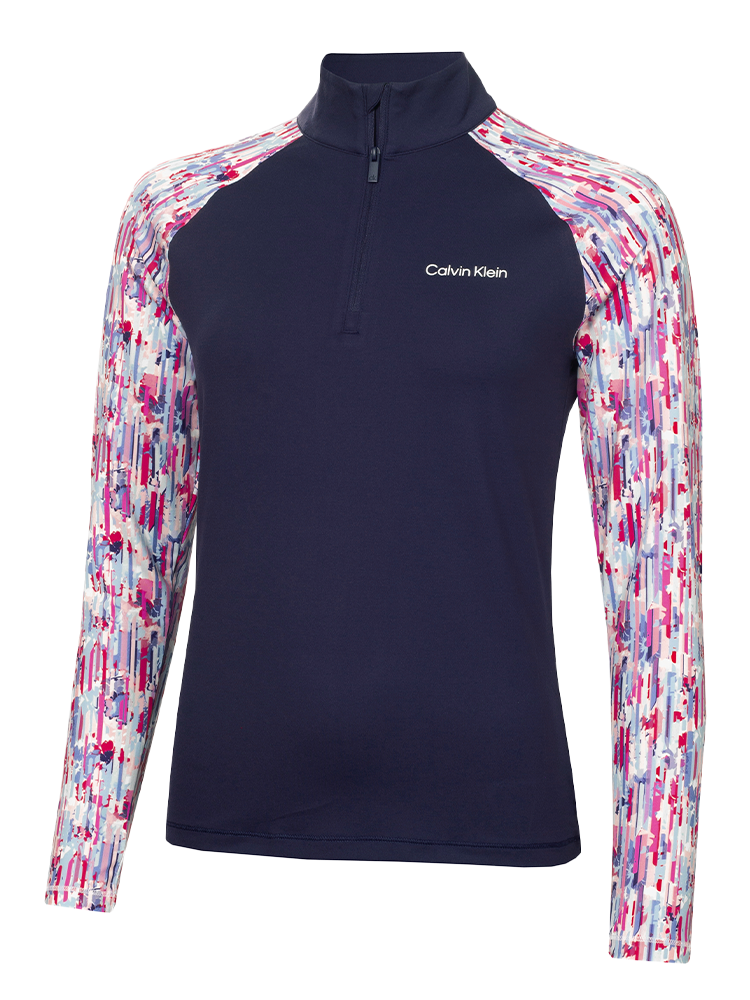 Calvin Klein Womens Dakota 1/4 Zip - Glitch Print