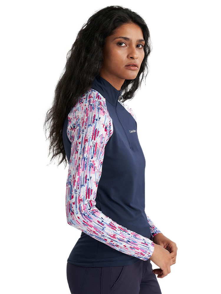 Calvin Klein Womens Dakota 1/4 Zip - Glitch Print