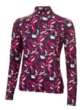 Calvin Klein Womens Dakota Quarter Zip Top - Brushstroke Print
