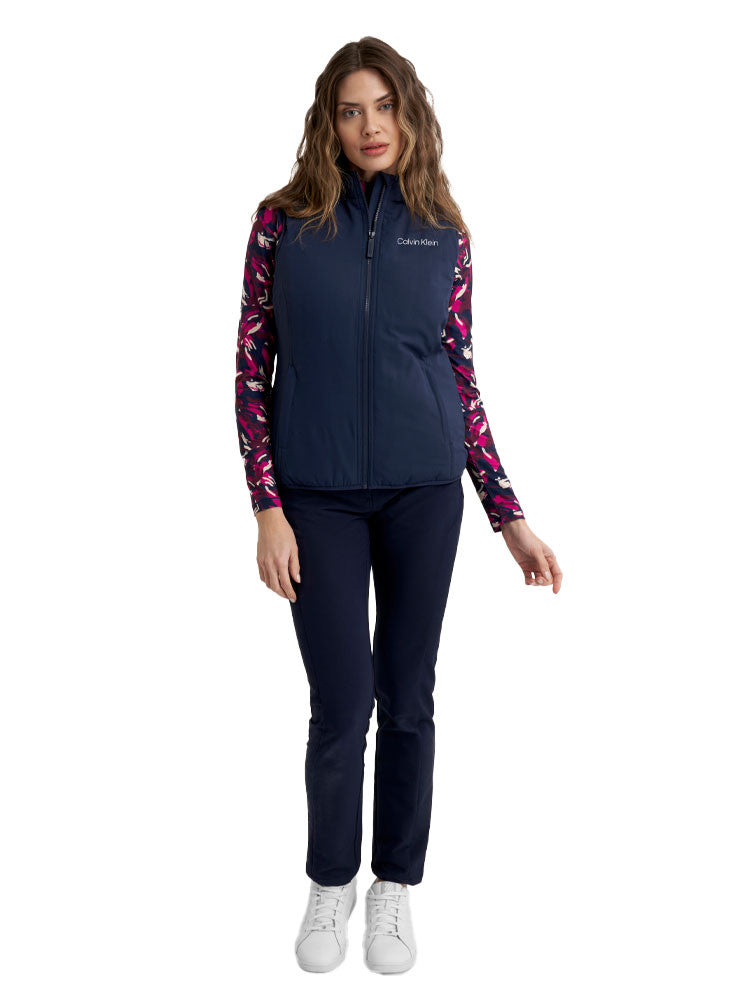 Calvin Klein Womens Faye Full Zip Gilet - Navy