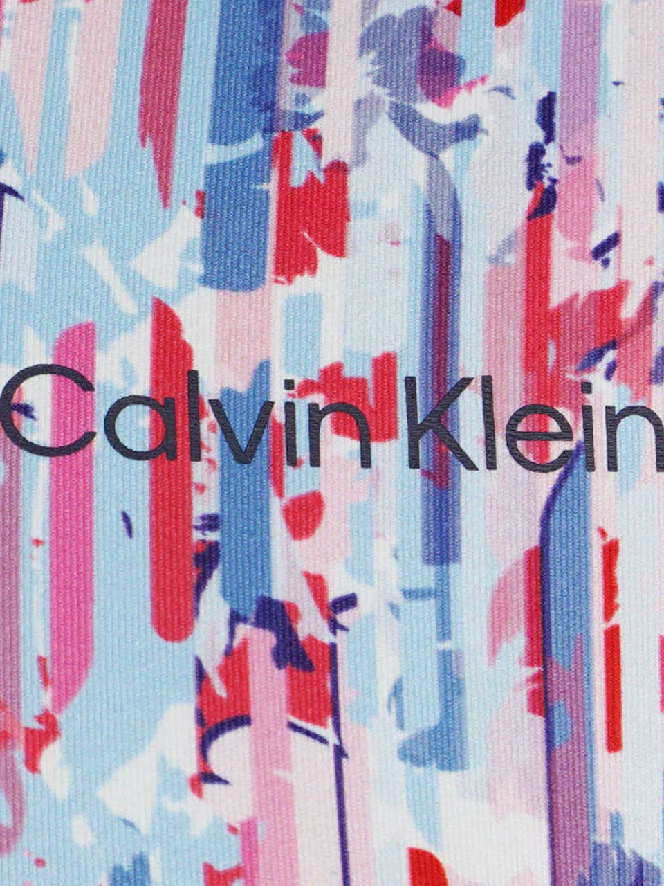 Calvin Klein Womens Glinda Printed Short Sleeve Polo - Glitch Print